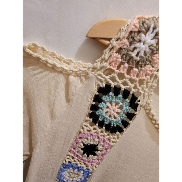 Crochet‎ Top Hippie Boho Flower - Picture 4 of 6
